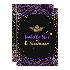 Quinceanera/Confetti/Neon Purple/Princess/Crown
