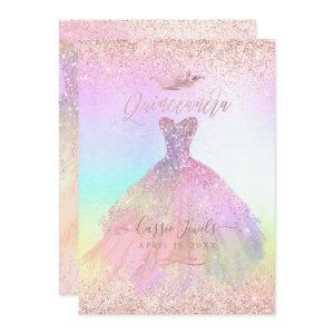 Quinceanera Cotton Candy Rose Gold Princess Crown