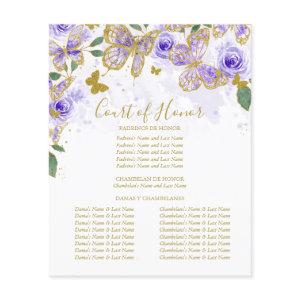 Quinceañera Court of Honor Insert