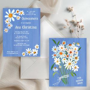 Quinceañera Cute Daisy Bouquet Handpainted Custom