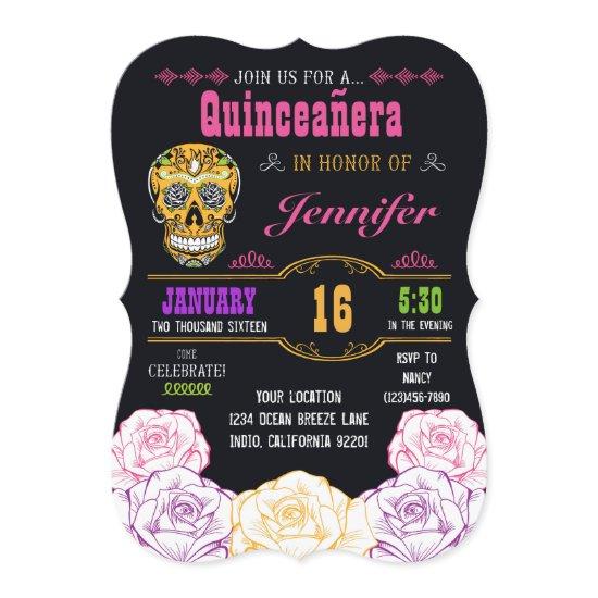 Quinceañera Day of the Dead Sugar Skull