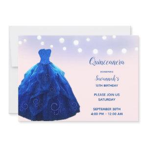 Quinceanera Denim Blue Blush String Lights