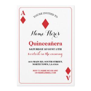 Quinceanera Diamonds Playing Card Vegas Birthday