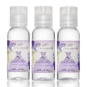 Quinceanera Dusty Purple Glitter Gown Hand Sanitizer