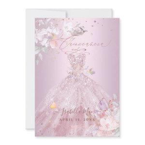 Quinceanera Dusty Rose Glitter Gown Sweet Peas
