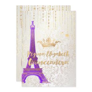 Quinceanera/Eiffel Tower/Parisian Princess/Purple