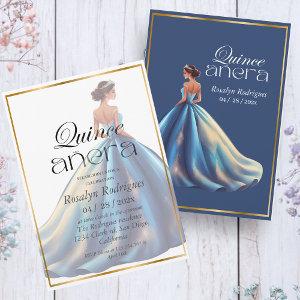 Quinceañera Elegant Modern Royal Blue Dress