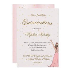 Quinceanera Elegant Pink Gold