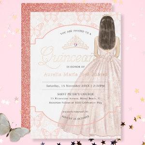 Quinceañera Elegant Rose Gold Glitter Birthday Foil