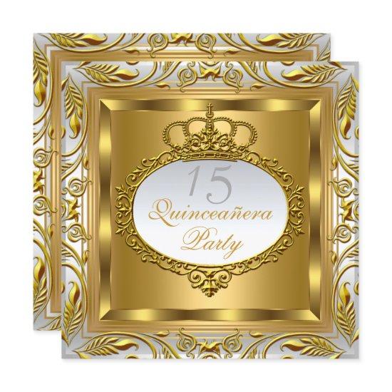 Quinceañera Elite Elegant Gold Silver Birthday