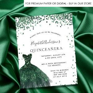 Quinceanera emerald green dress budget
