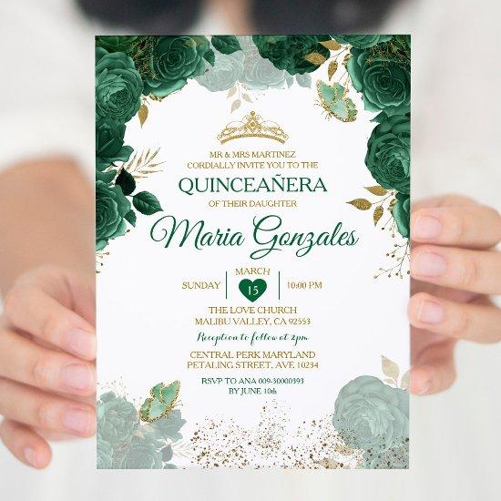 Quinceañera Emerald Green Mexican Butterfly