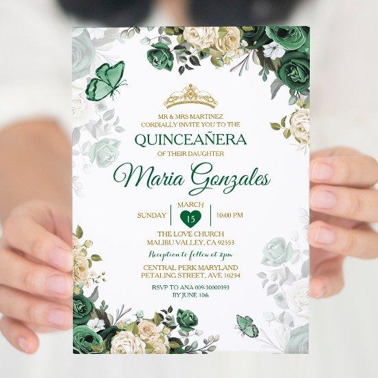 Quinceañera Emerald Green Mexican Butterfly