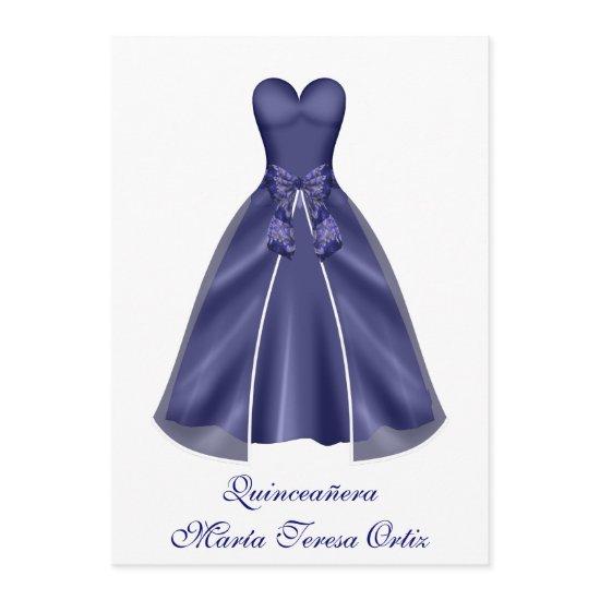 Quinceañera español Invitación vestido elegante