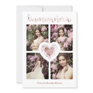 Quinceañera Español Tendencia Oro Rosa 4 photos