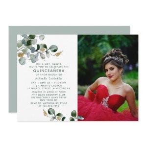 Quinceañera Eucalyptus Greenery Floral Photo