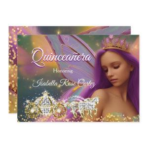 Quinceanera Fairytale Purple Pink Gold Carriage 2