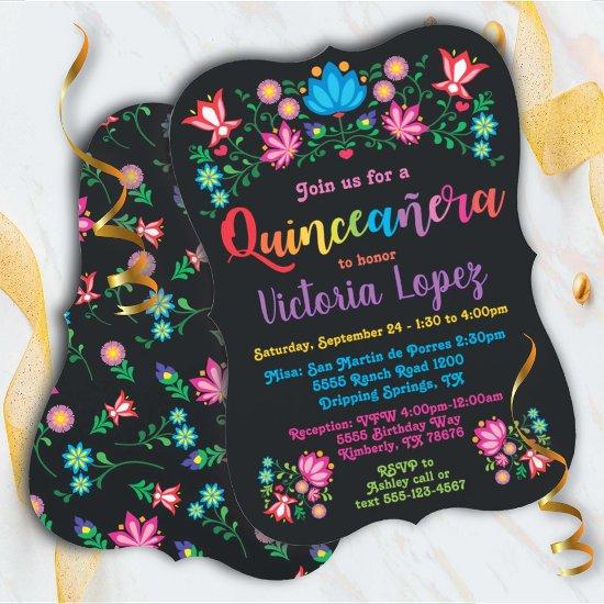 Quinceañera Fiesta Birthday Party folkart flowers
