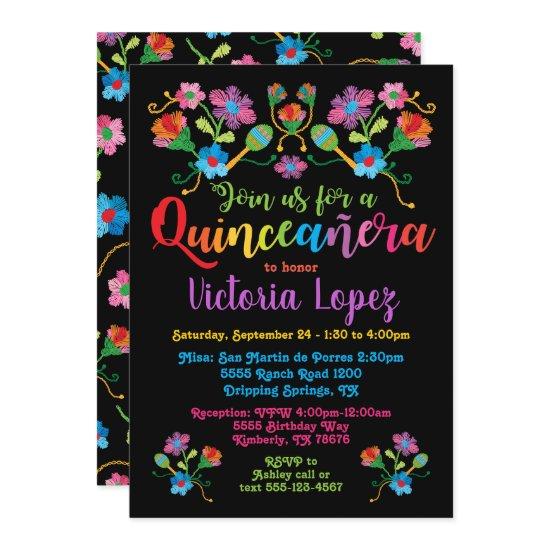 Quinceañera Fiesta Birthday Party with embroidery