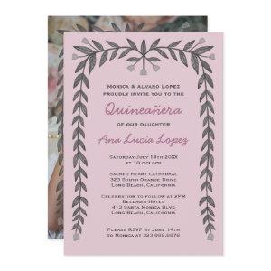Quinceañera Floral Frame Custom Photo