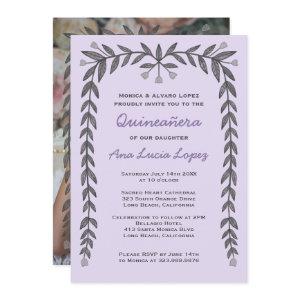 Quinceañera Floral Frame Custom Photo