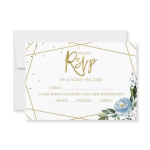 Quinceanera Floral Geometric Response Card
