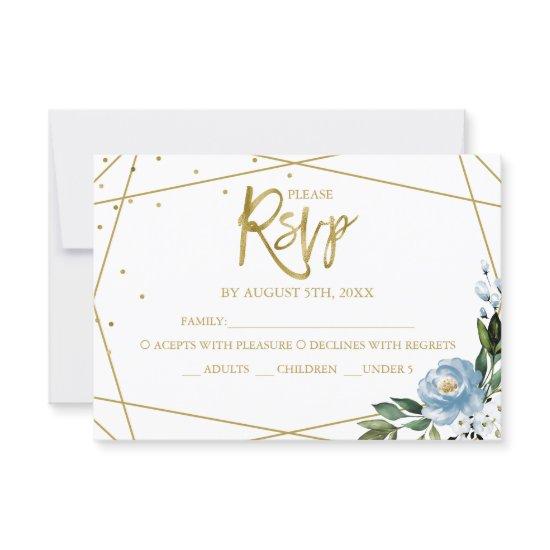 Quinceanera Floral Geometric Response Card