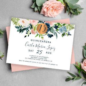 Quinceañera floral watercolor chic birthday party