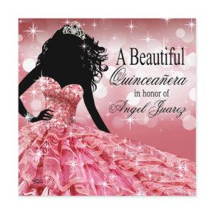 Quinceanera Glitter Ball Gown | pink