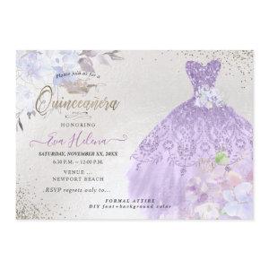 Quinceañera Glitters Gown Dusty Purple Lilac
