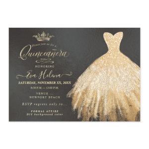 Quinceañera , Glitters Gown, Faux Gold