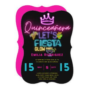 QUINCEAÑERA Glow Party Invitación Fiesta de Neón