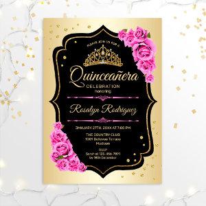 Quinceanera - Gold Black Pink