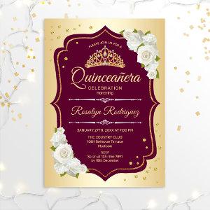 Quinceanera - Gold Burgundy