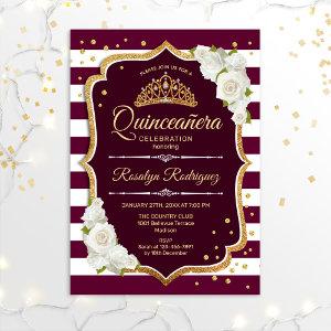 Quinceanera - Gold Burgundy
