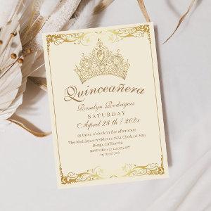 Quinceañera Gold Crown Beige