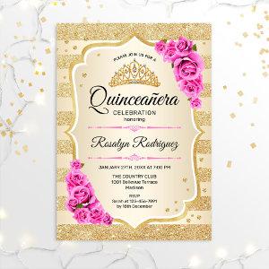 Quinceanera - Gold Pastel Pink