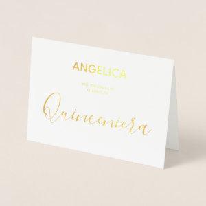 Quinceañera  Gold Personalised