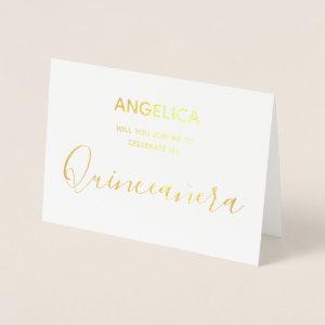 Quinceañera  Gold Personalized