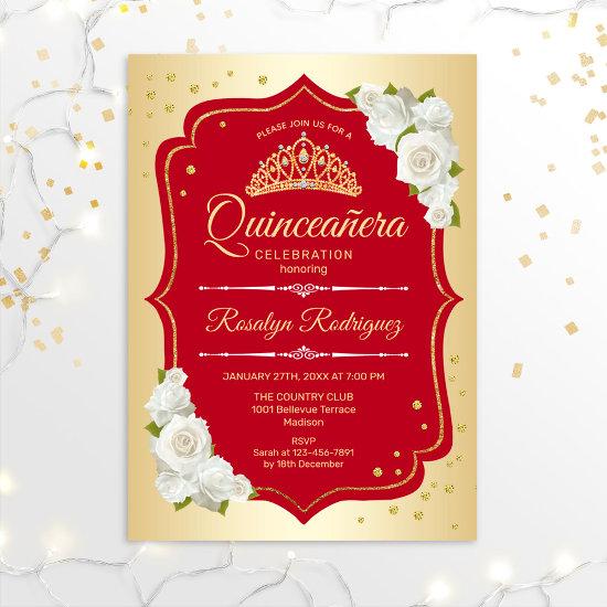 Quinceanera - Gold Red