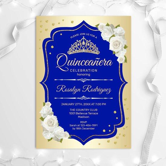 Quinceanera - Gold Royal Blue