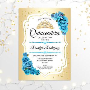 Quinceanera - Gold White Blue