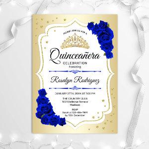 Quinceanera - Gold White Royal Blue