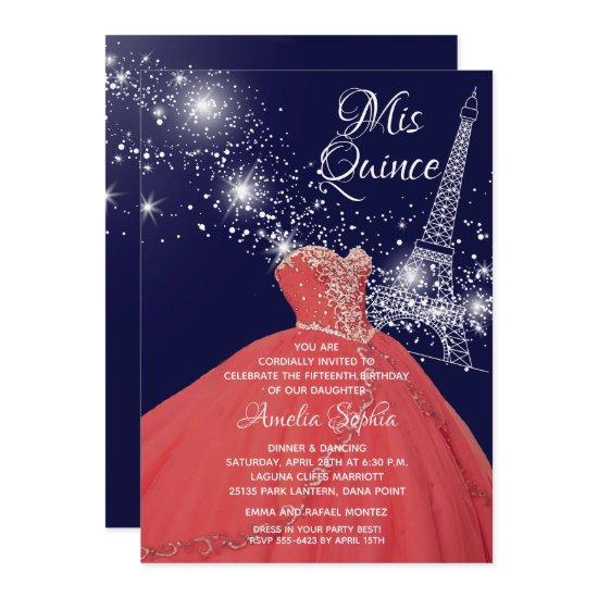 Quinceañera Gown Eiffel Tower