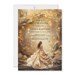 Quinceanera Gown Enchanted Golden Forest Portal