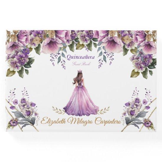 Quinceañera Guest Book Lilac