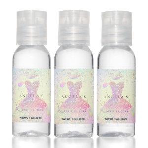 Quinceanera Hologram Glitter Gown+Butterflies Hand Sanitizer