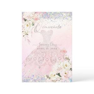 Quinceanera Holographic Dream Blush Pink Dress