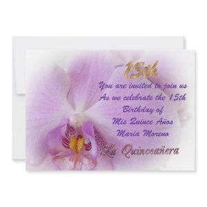 Quinceanera  15th Birthday orchid