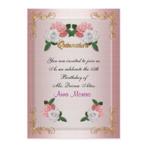 Quinceanera  15th Birthday pink roses